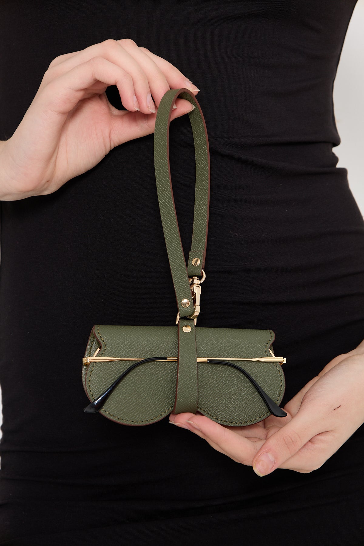 Deri Gözlük Kılıfı - Çantaya Asılabilir